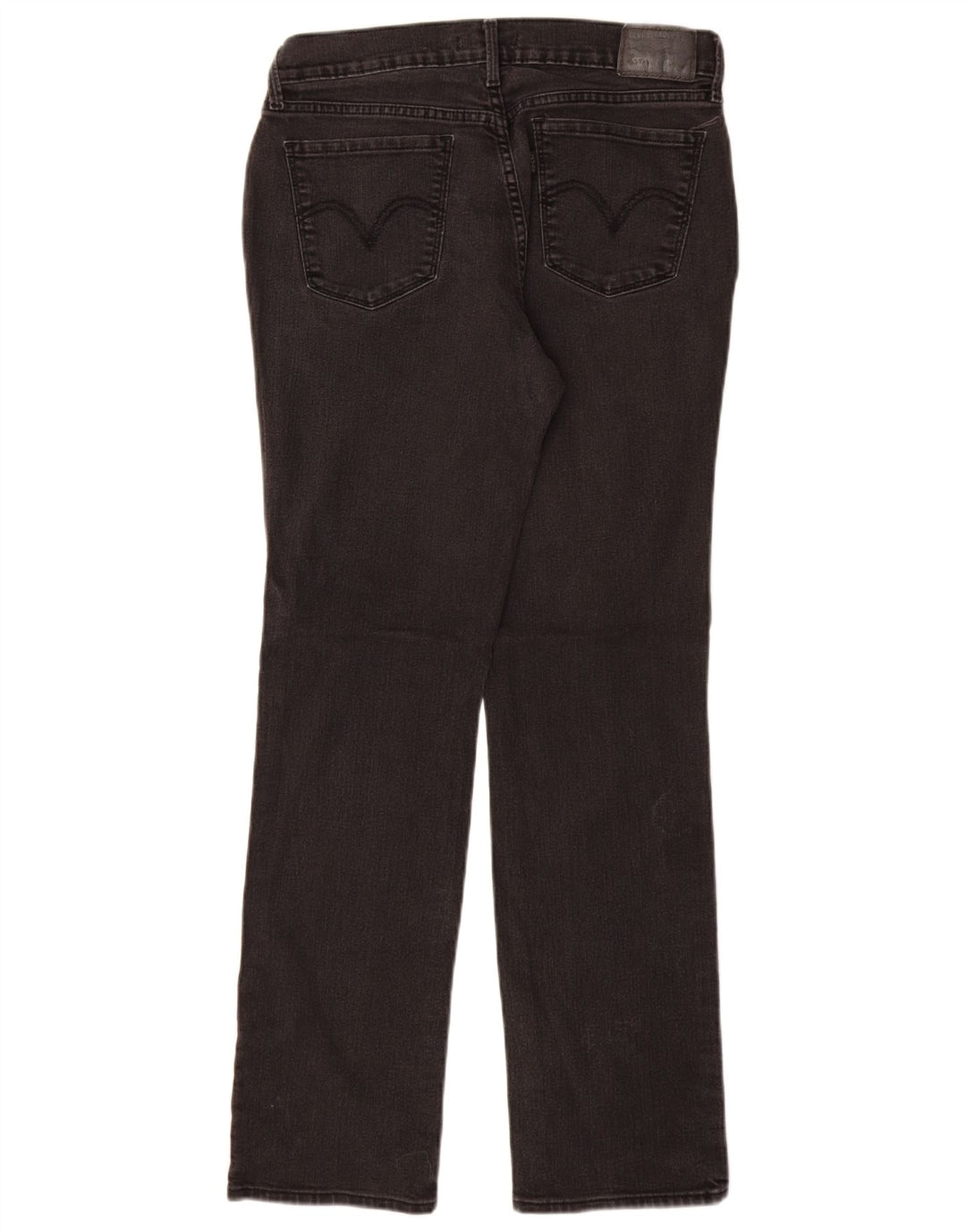 LEVI'S Damen 505 Straight Jeans US 8 Medium W29 L30 Schwarze Baumwolle