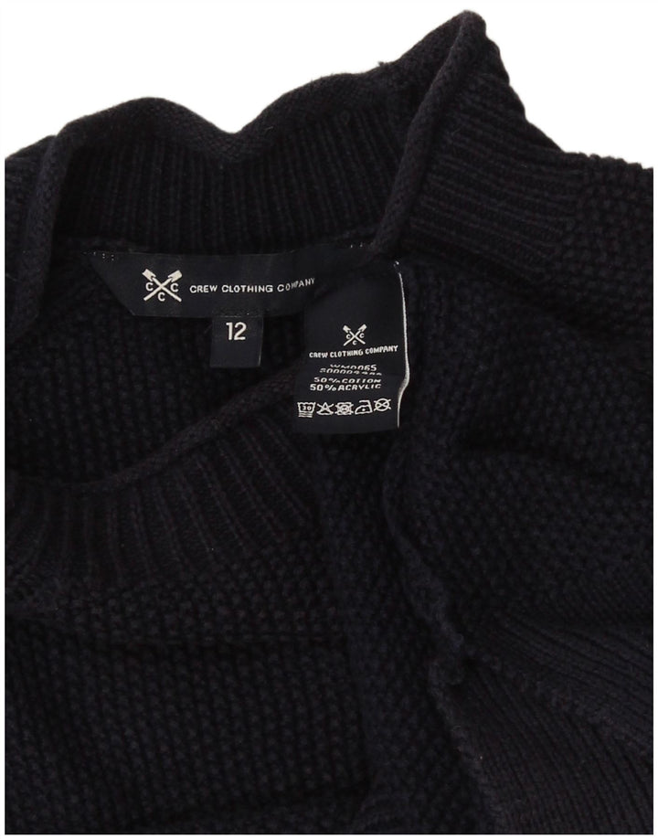 Crew Clothing Damen-Pullover mit Rollkragen, Gr. 12, mittleres Marineblau