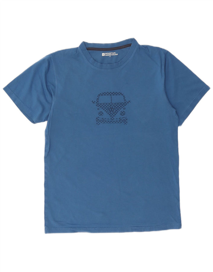 Mountain Warehouse Herren-T-Shirt mit Grafik, Größe S, Blau, Baumwolle