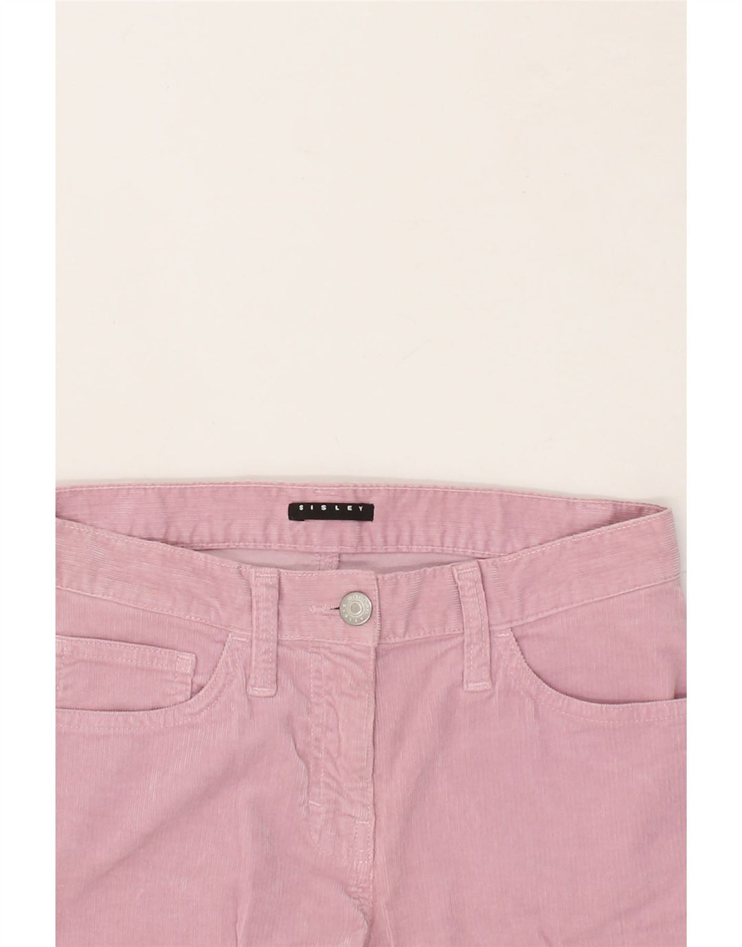 SISLEY Womens Bootcut Corduroy Trousers EU 38 Medium W27 L27 Pink Cotton Vintage Sisley and Second-Hand Sisley from Messina Hembry 