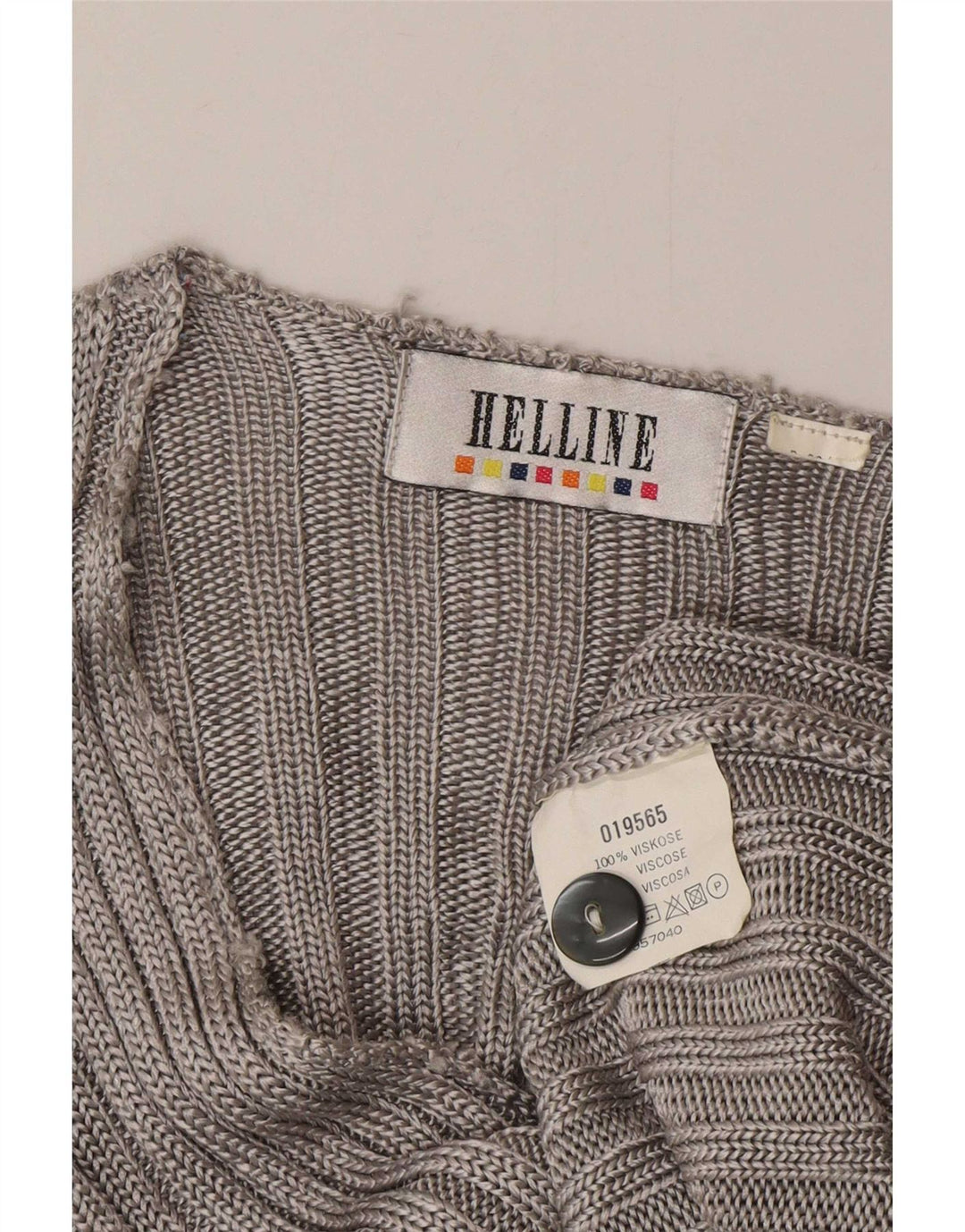HELLINE Damen Crop Cardigan Pullover UK 10 Small Graue Viskose
