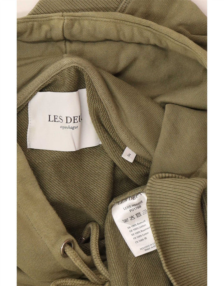 Les Deux Herren-Kapuzenpullover, Größe S, Khaki, Baumwolle