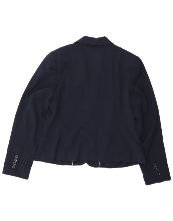 Marks & Spencer Damen-Blazer mit 2 Knöpfen, Größe UK 14, mittleres Marineblau