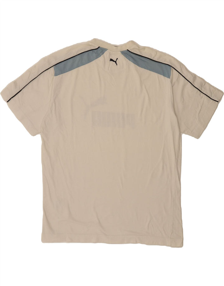 PUMA Mens Graphic T-Shirt Top XL Off White Cotton Vintage Puma and Second-Hand Puma from Messina Hembry 