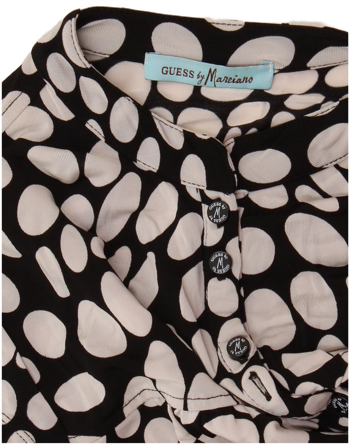 GUESS BY MARCIANO Damen Kleid mit tiefer Taille UK 12 Medium Schwarz gepunktet