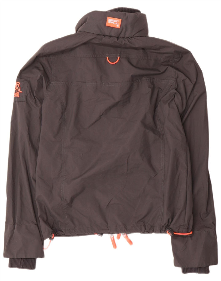 Superdry Damen Übergroße Bomberjacke UK 6 XS Graues Nylon