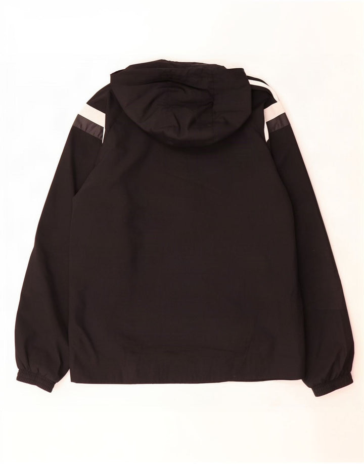 Adidas Herren-Regenjacke mit Kapuze, UK 36, Größe S, Schwarz, Colourblock-Polyester