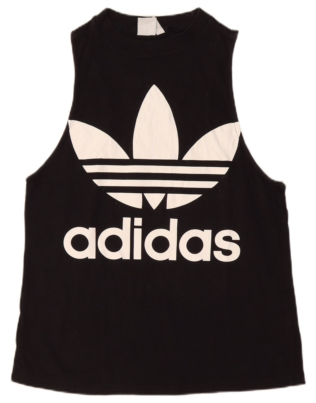 Adidas Damen Graphic Vest Top UK 12 Mittelschwarze Baumwolle