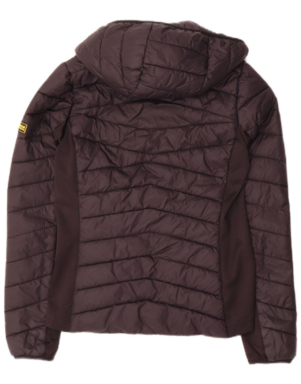 Barbour Damen-Jacke mit Kapuze, gepolstert, UK 10, Größe S, Schwarz, Polyamid