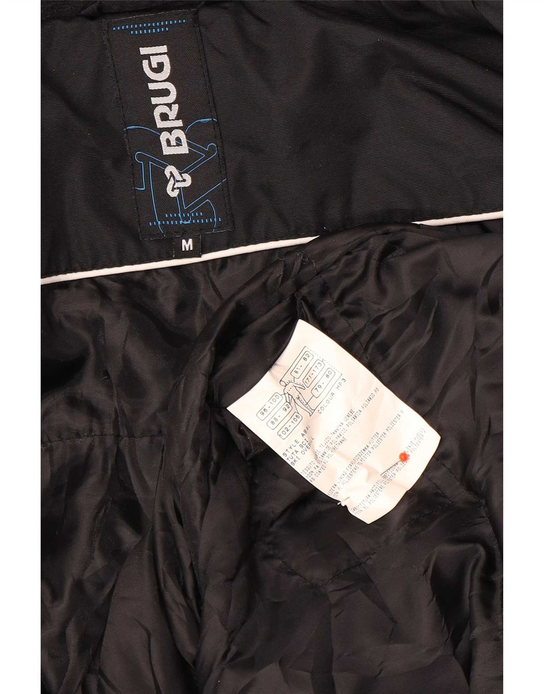 Brugi Herren-Skioverall mit grafischer Kapuze, Mittelschwarzes Colourblock-Polyamid