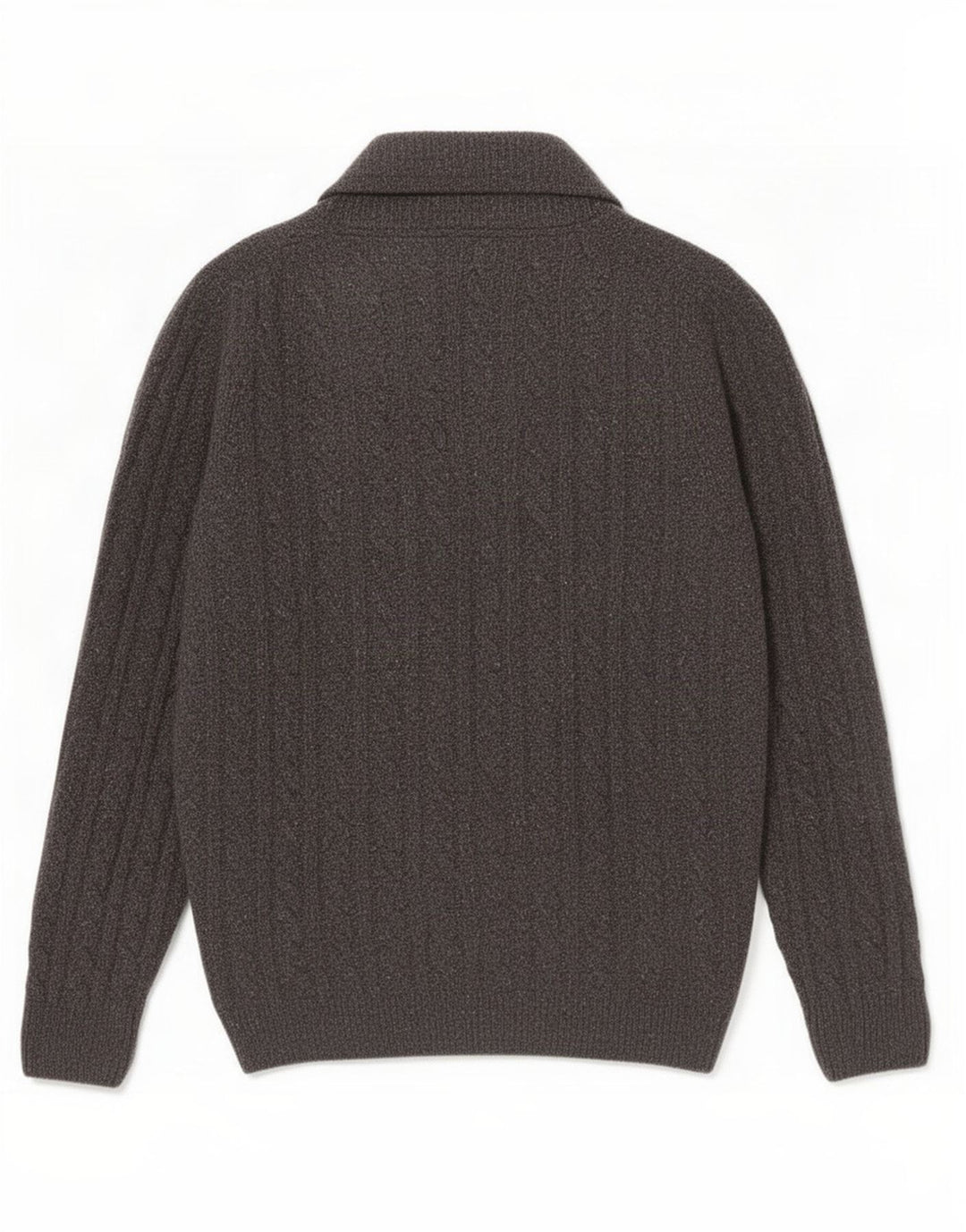 Massimo Dutti Herren-Strickjacke, große graue Wolle