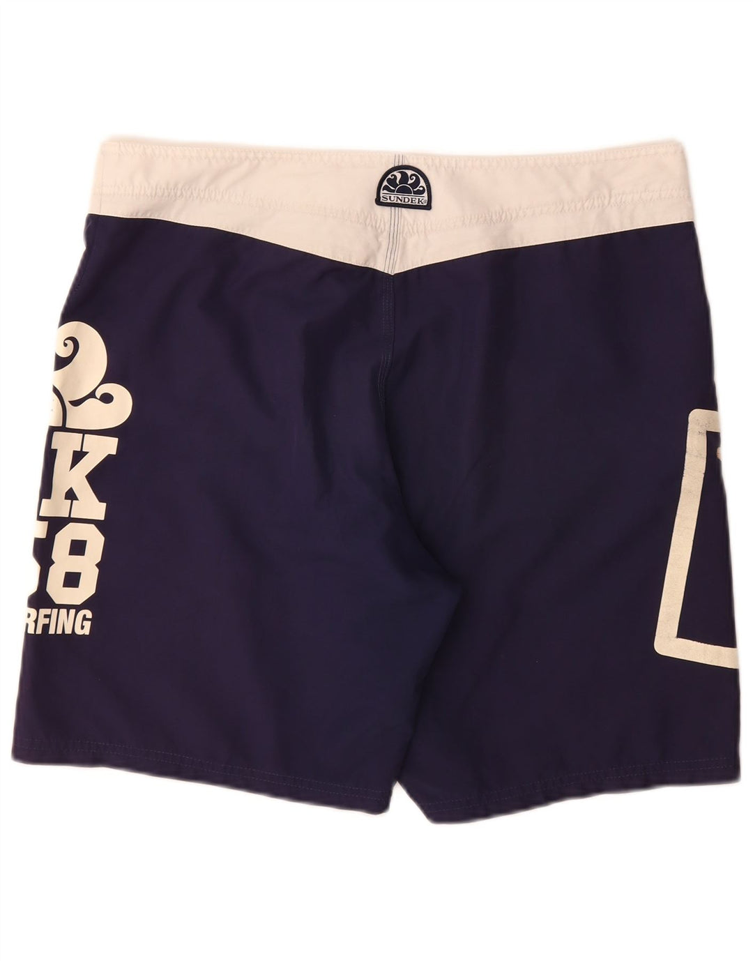 Sundek Herren-Badeshorts mit Grafik, groß, Marineblau, Farbblock
