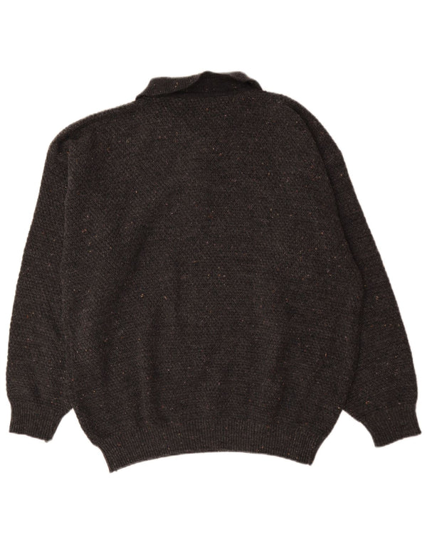 Mckenzie Womens Polo Neck Jumper Sweater UK 26 5XL Grey Flecked Polyacrylic