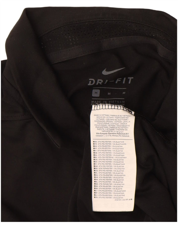 NIKE Herren Dri Fit Poloshirt Mittelschwarzes Polyester