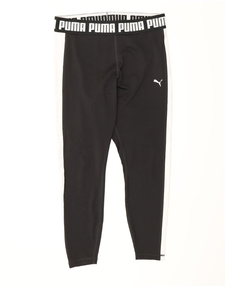 Puma Womens Graphic Leggings UK 16 Large Schwarz Polyester Sport