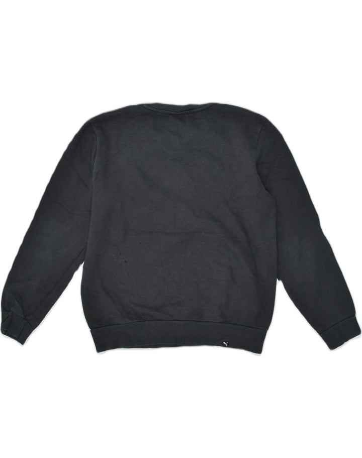 PUMA Mens Graphic Sweatshirt Jumper Small Navy Blue Cotton | Vintage Puma | Thrift | Second-Hand Puma | Used Clothing | Messina Hembry 