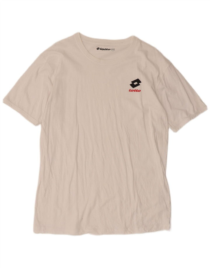 Lotto Herren T-Shirt Top 2XL Weiße Baumwolle