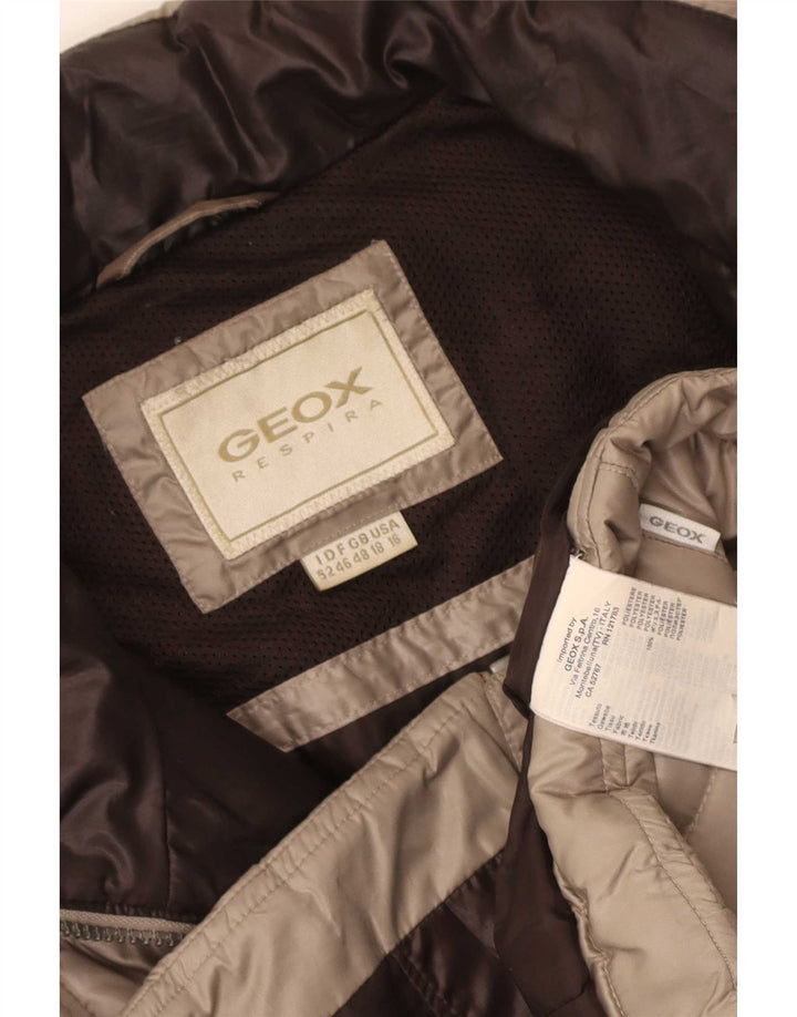 Geox Damen Respira Wattierte Jacke UK 18 XL Beige Polyester