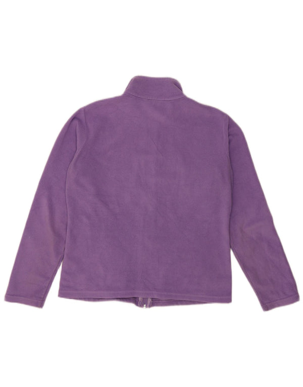 Marks & Spencer Damen Fleecejacke UK 12 Medium Purple Polyester
