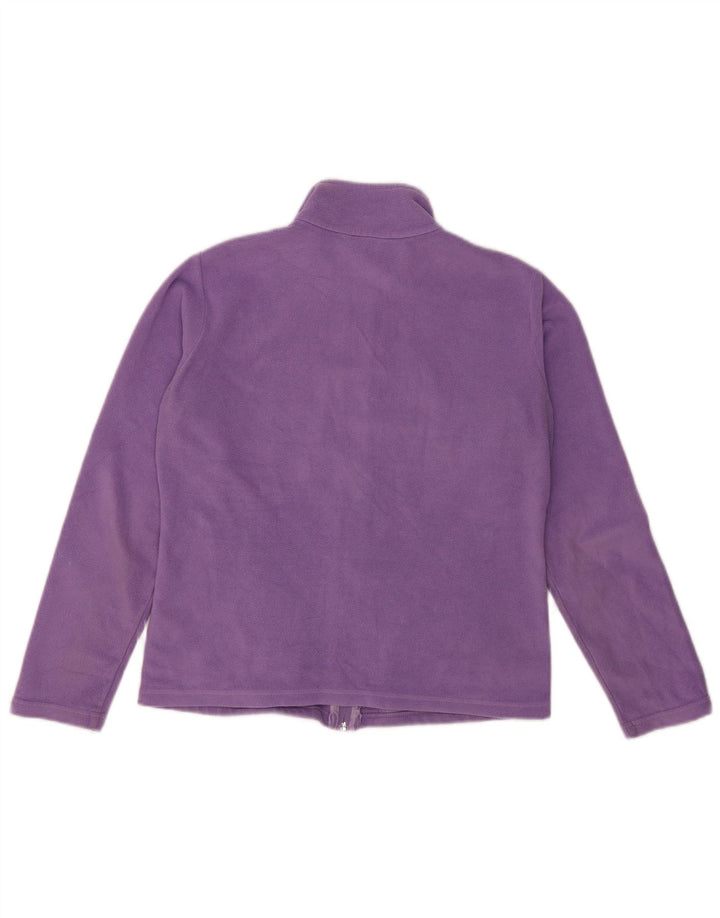 Marks & Spencer Damen Fleecejacke UK 12 Medium Purple Polyester