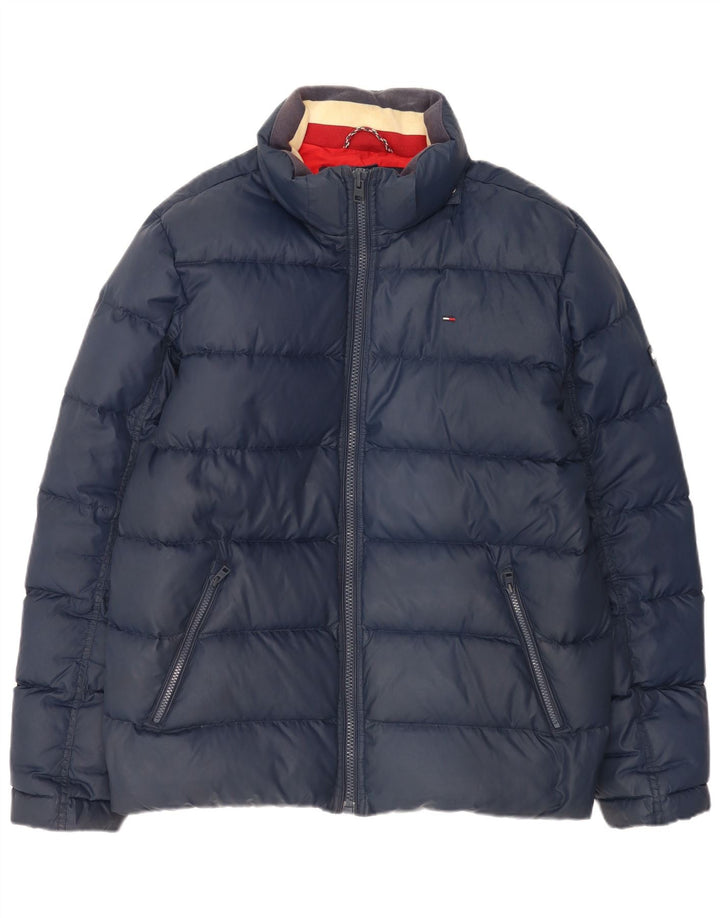 Tommy Hilfiger Herren Wattierte Jacke UK 44 2XL Marineblau Polyester