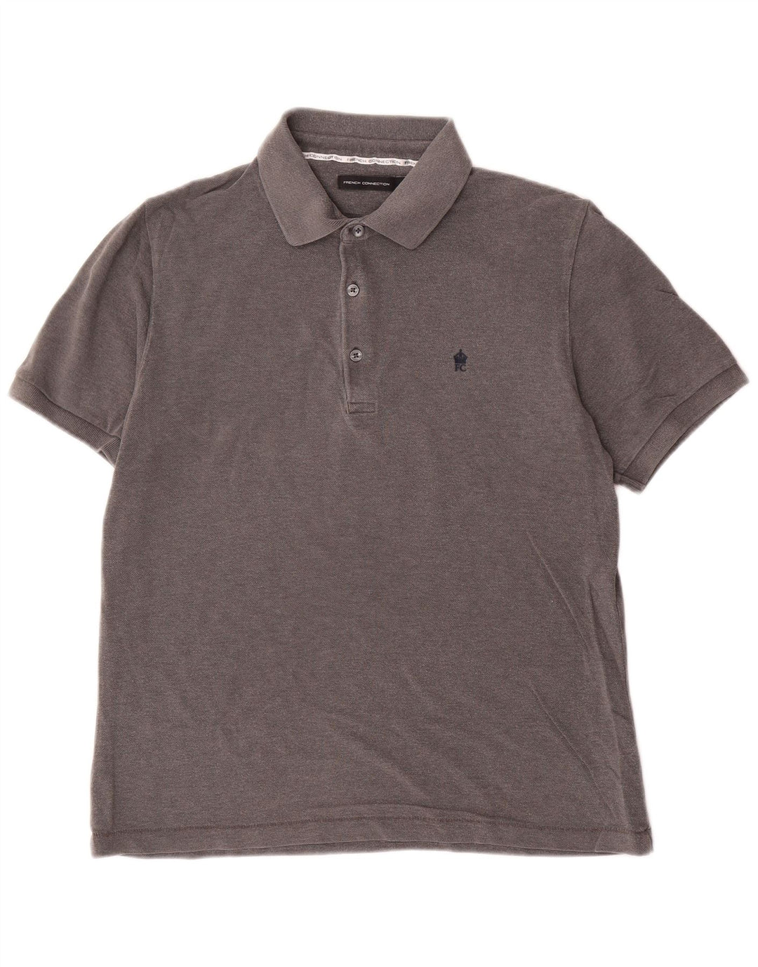 FRENCH CONNECTION Herren-Poloshirt aus mittelgrauer Baumwolle