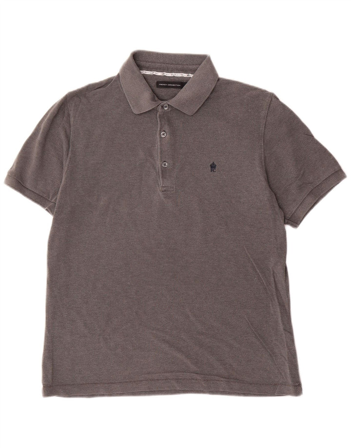 FRENCH CONNECTION Herren-Poloshirt aus mittelgrauer Baumwolle