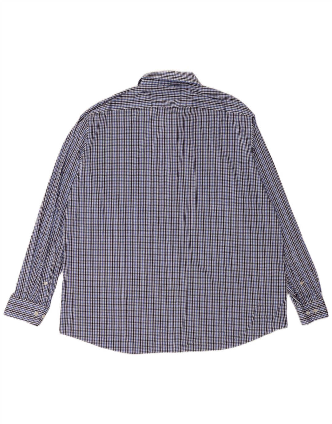 MICHAEL KORS Herren-Slim-Fit-Hemd, Größe 18 1/2 2XL, blau karierte Baumwolle