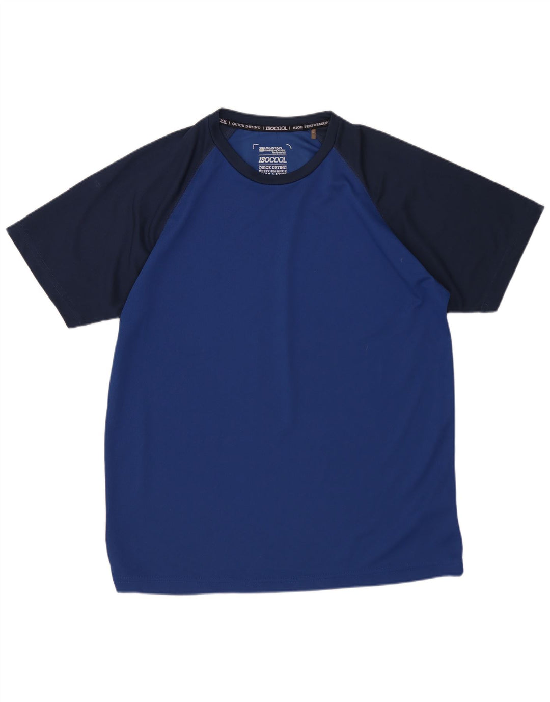 MOUNTAIN WAREHOUSE Herren IsoCool T-Shirt Top Large Blau Farbblock