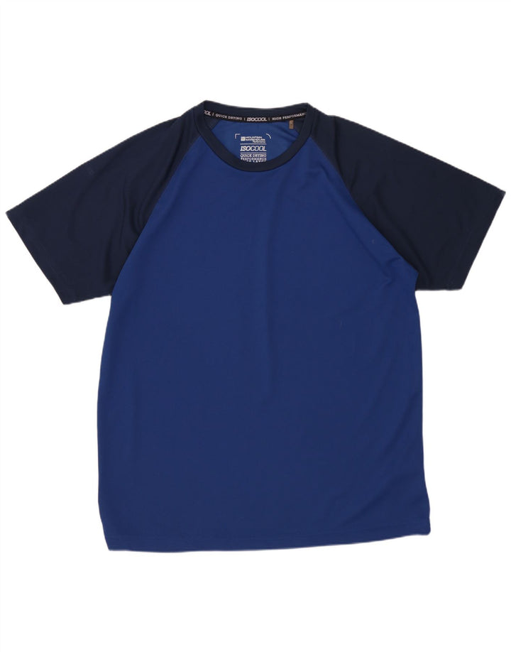MOUNTAIN WAREHOUSE Herren IsoCool T-Shirt Top Large Blau Farbblock
