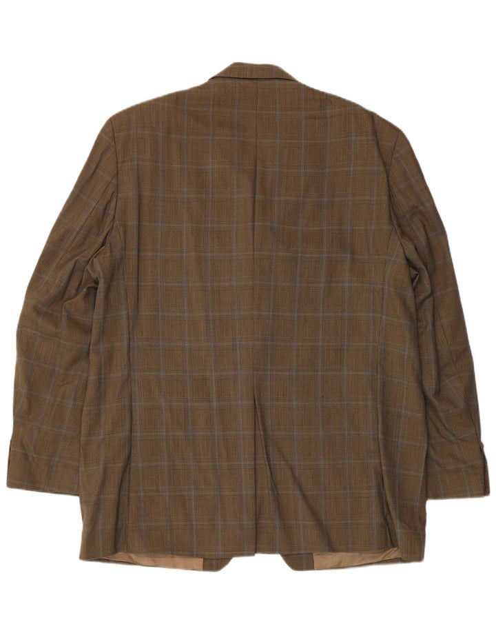 Chaps Ralph Lauren Herren-Blazer mit 3 Knöpfen, Gr. 40, groß, Khaki, kariert