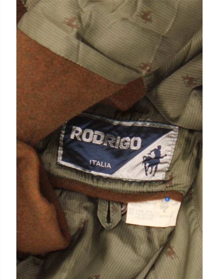 Rodrigo Herren 2-Knopf-Blazerjacke IT 52 XL Braune Wolle