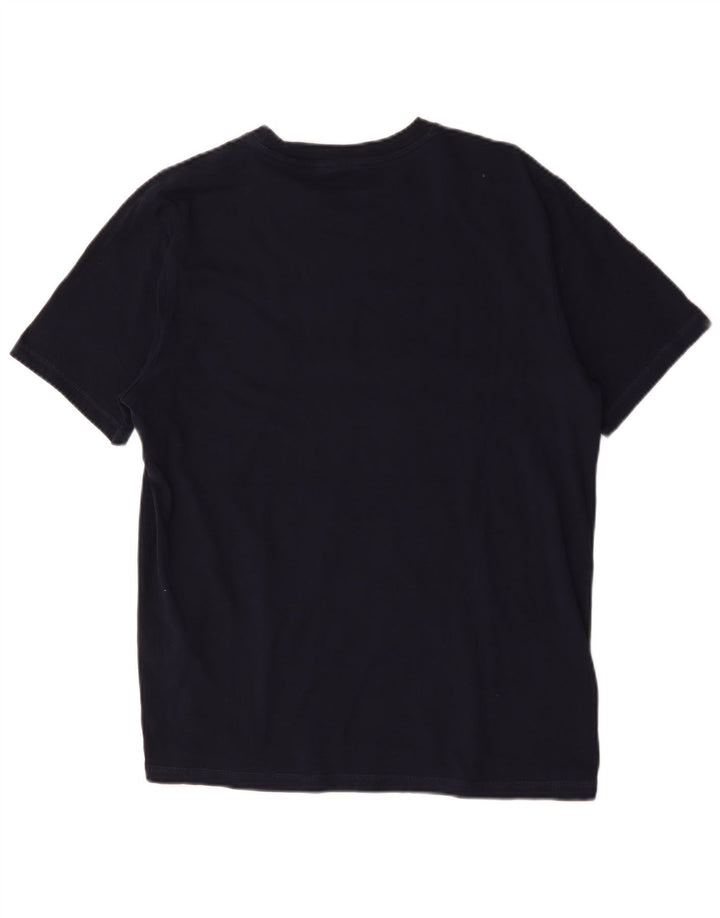 Ellesse Herren-T-Shirt-Oberteil, mittelgroß, marineblau, Baumwolle