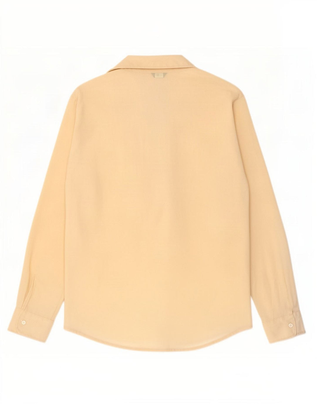 Benetton Damen Durchsichtige Hemdbluse IT 42 Mittelbeige Polyester