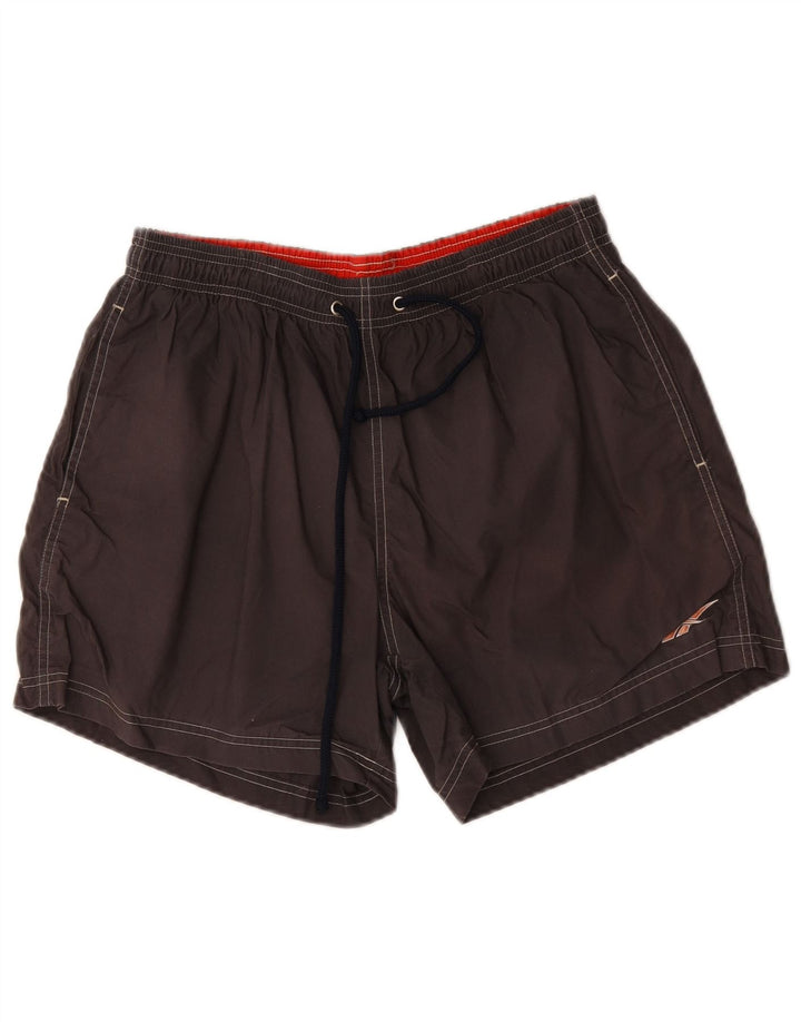 Reebok Herren-Badeshorts aus mittelgrauer Baumwolle
