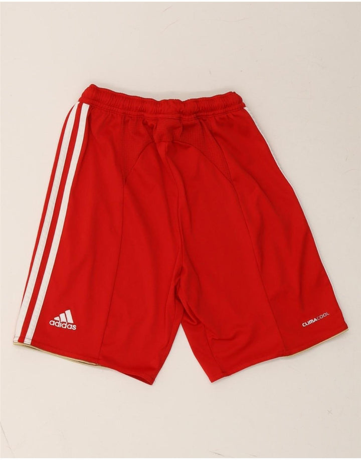 ADIDAS Boys Liverpool Sport Shorts 9-10 Years  Red Polyester Vintage Adidas and Second-Hand Adidas from Messina Hembry 