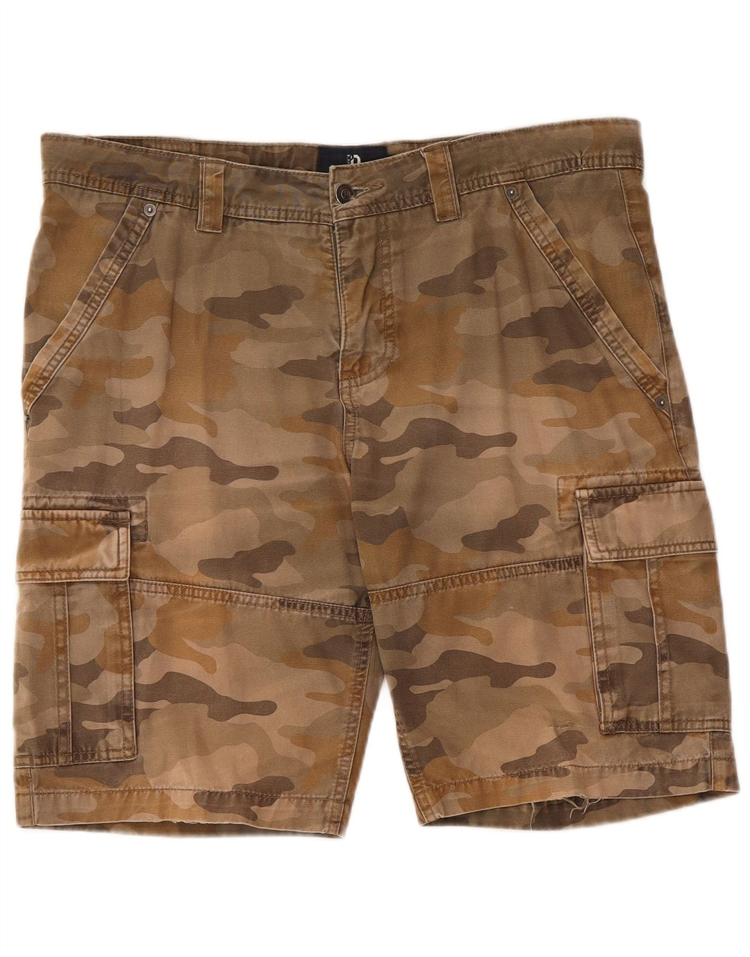 Dack's Herren-Cargoshorts mit normaler Passform, IT 50, Größe L, W36, braune Tarnung