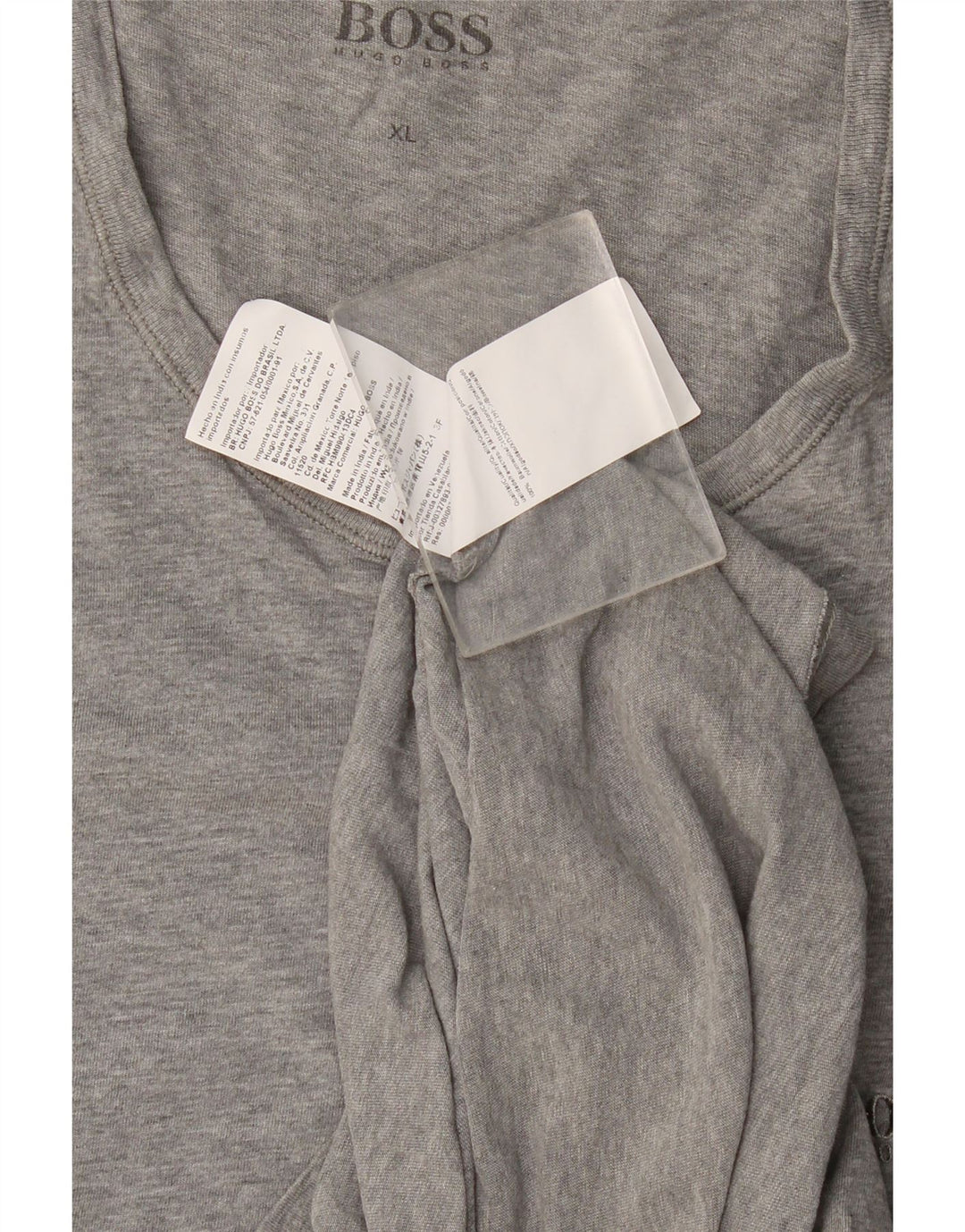 Hugo Boss Herren T-Shirt Top XL Grau Baumwolle