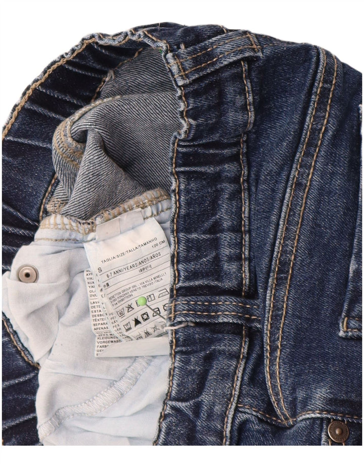 BENETTON Justin Straight Jeans für Jungen, 6–7 Jahre, W22 L17, blaue Baumwolle
