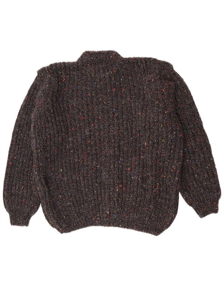 Vintage Herren Strickjacke mittelgrau meliert klassisch