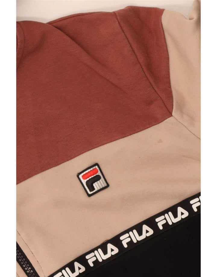 Fila Damen-Kapuzenpullover mit Reißverschluss, Gr. 10, klein, mehrfarbig, Farbblock