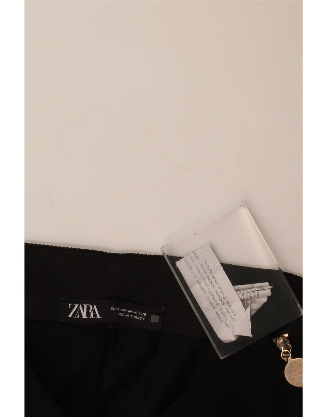 Zara Damen Skinny Freizeithose Medium W28 L28 Schwarz Polyester