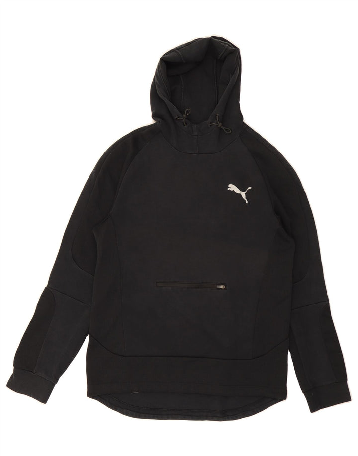 PUMA Mens Hoodie Jumper Medium Black Vintage Puma and Second-Hand Puma from Messina Hembry 