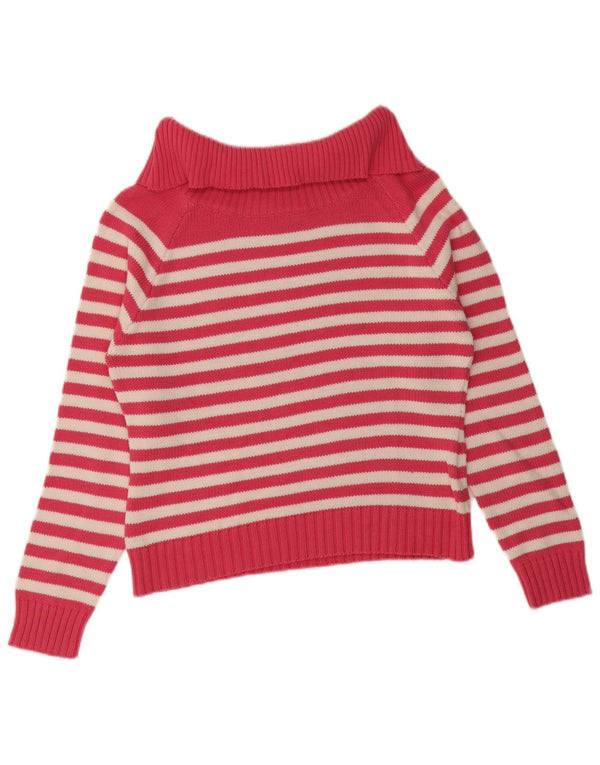 725 Originals Rollkragenpullover für Mädchen, 11–12 Jahre, XL, rosa gestreift