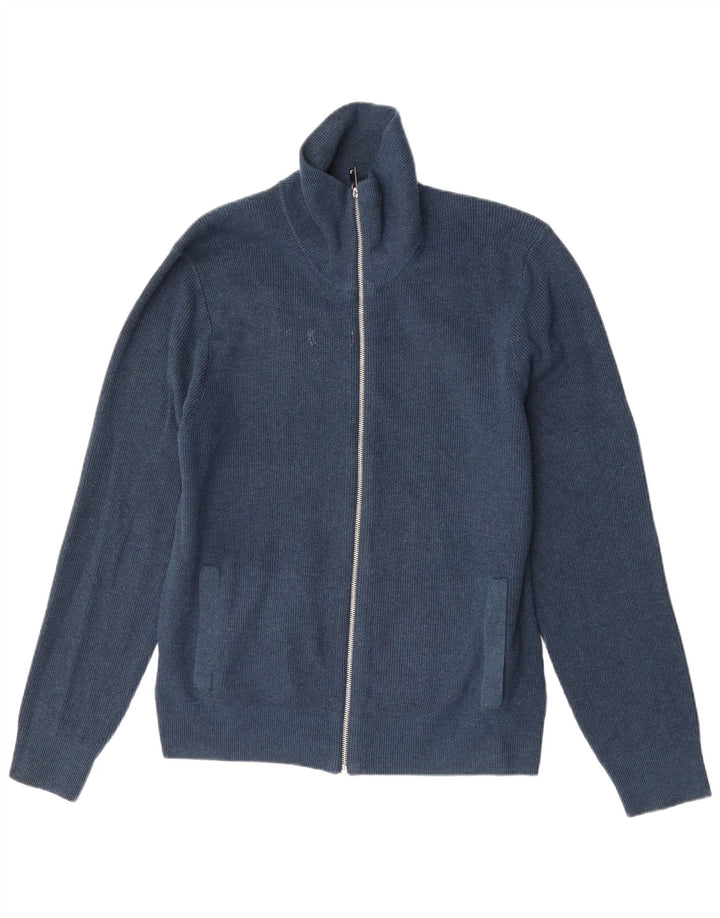 Marks & Spencer Herren-Strickjacke, groß, marineblau, Polyester