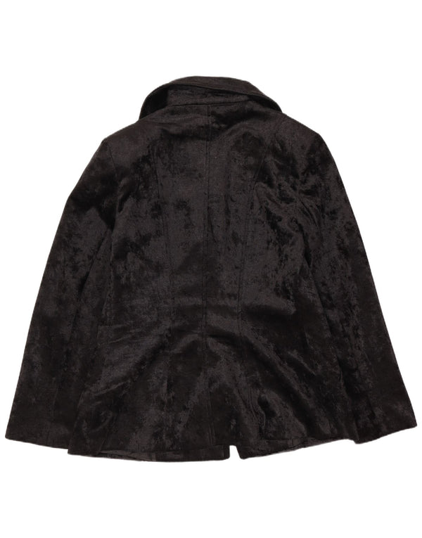 Sportstaff Womens Double Breasted Blazer Jacket UK 14 Large Black Polyester