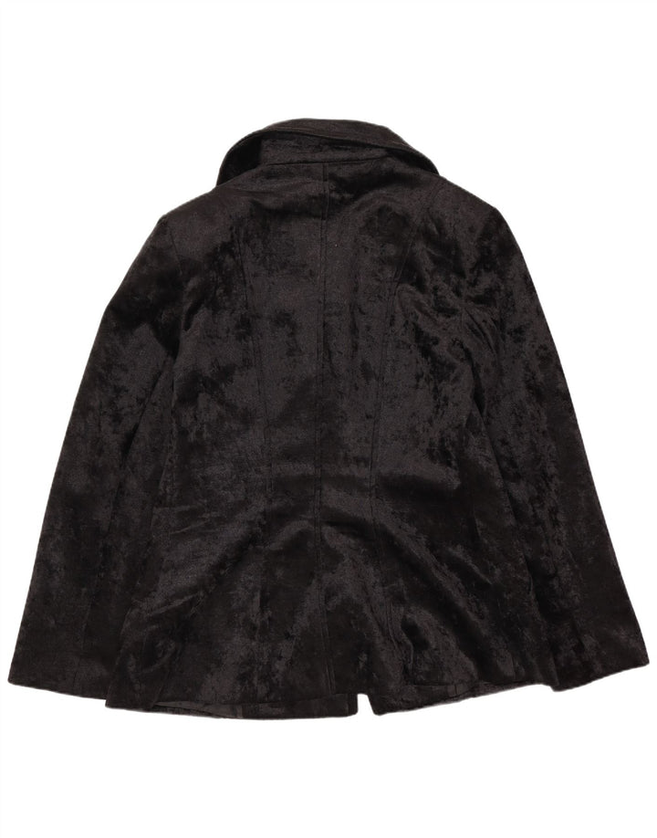 Sportstaff Damen-Blazer, zweireihig, Größe UK 14, Größe L, Schwarz, Polyester