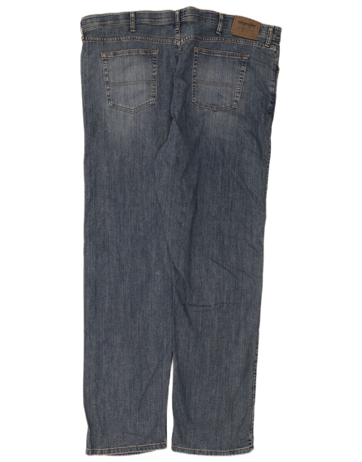 Wrangler Herren Straight Jeans W46 L32 Blaue Baumwolle