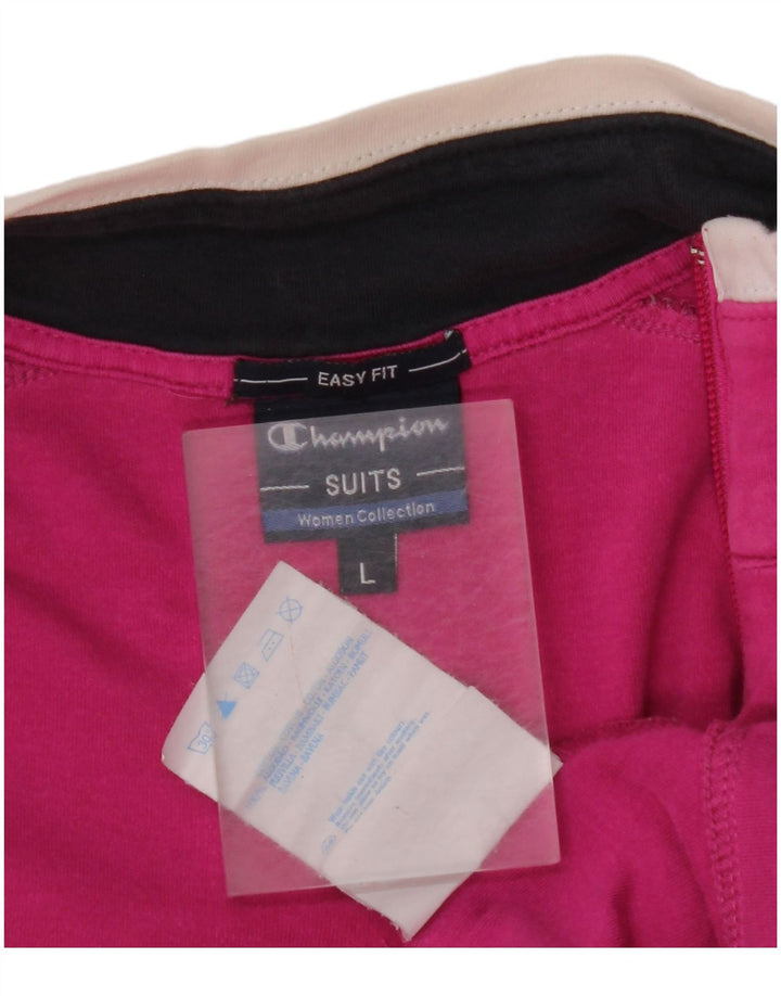 CHAMPION Damen-Trainingsanzug-Top-Jacke, UK 16, Größe L, Rosa, Baumwolle