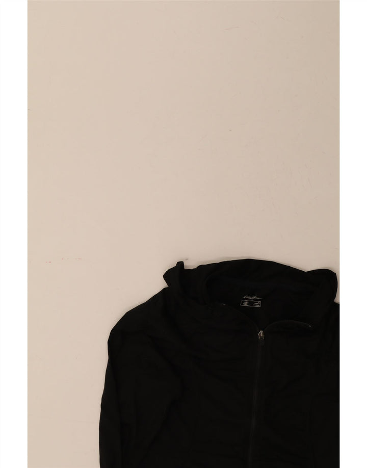 EDDIE BAUER Womens Zip Hoodie Sweater UK 10 Small Black Polyester Vintage Eddie Bauer and Second-Hand Eddie Bauer from Messina Hembry 